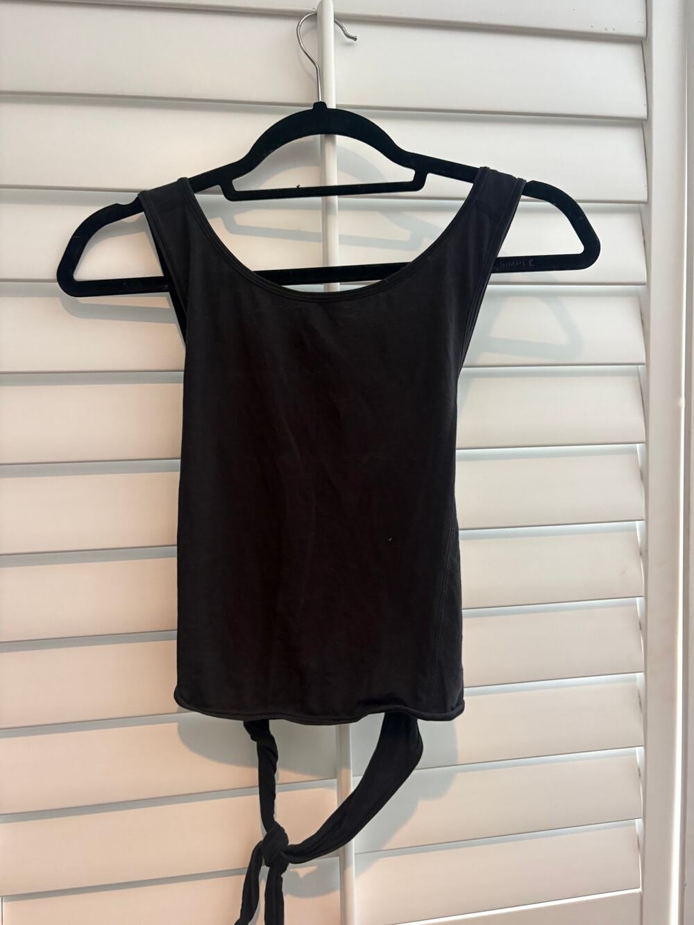 Lululemon Black Open-Back Athletic Tank